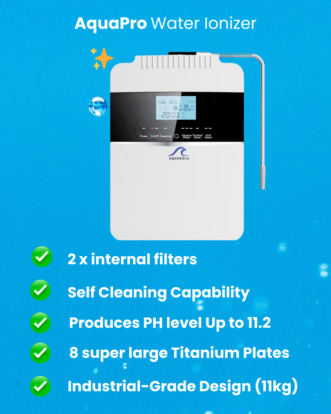 AquaPro Multi-Functional Water Ionizer